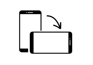 Rotate your phone icon (vertical to horizontal position)